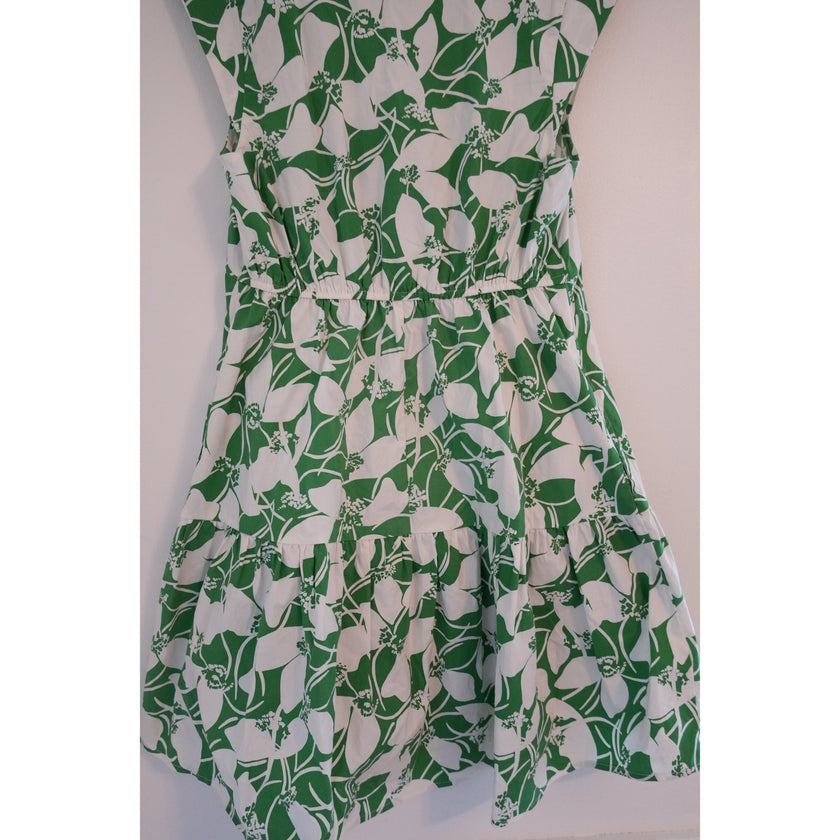 Scoop White and Green Dress Size Medium