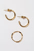 Ripple ring and earring set - gold