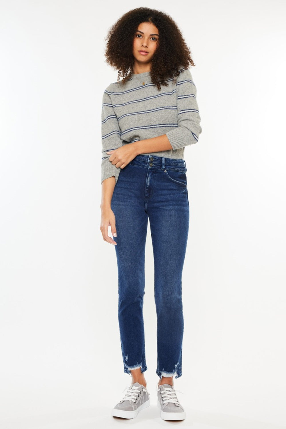 Kancan - High Rise Slim Straight Jeans