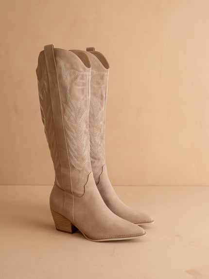 The Samara Cedar Wood Embroidered Western Tall