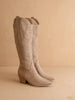 The Samara Cedar Wood Embroidered Western Tall