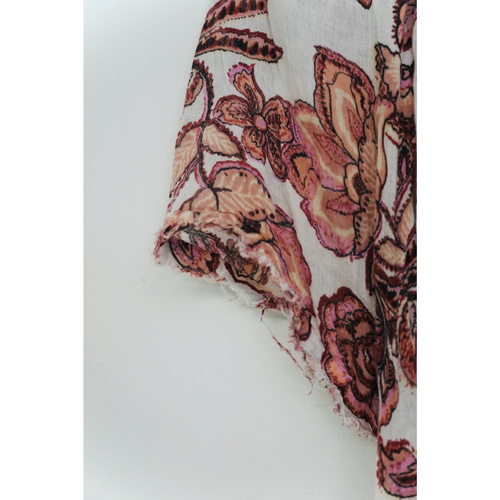 Free People Purple Floral Smocked Top Size Medium