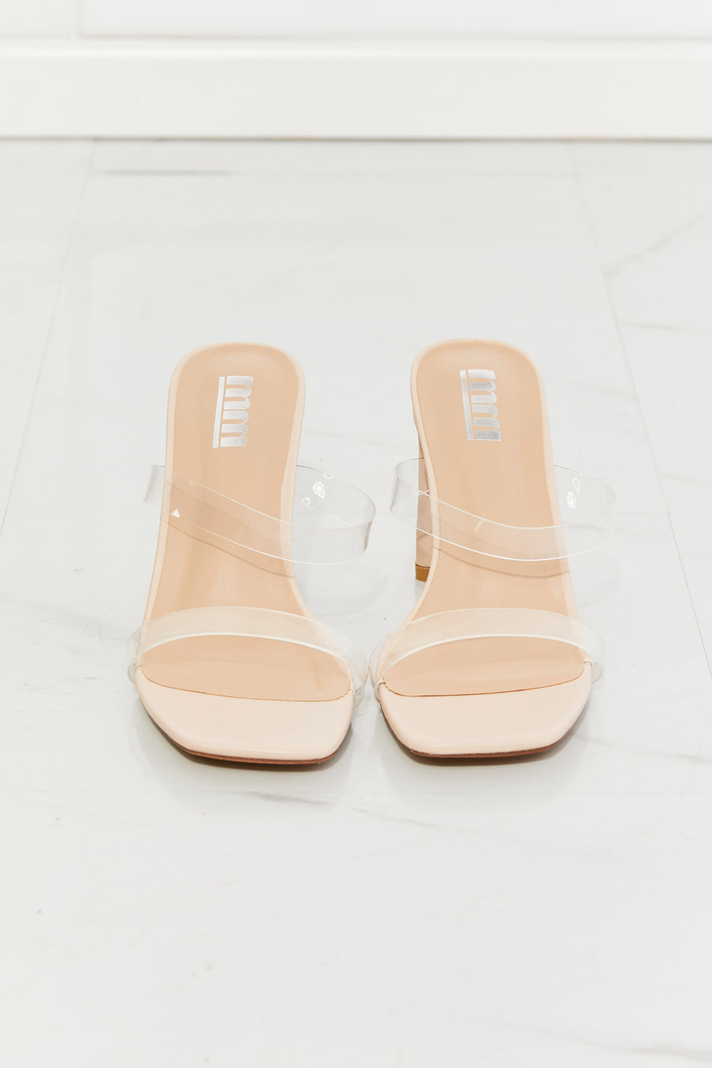 MMShoes Clear Transparent Double Band Heeled Sandal (In-Store)