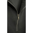 Black Ribbed Half Zip Top with Ruffle Sleeves Size XL