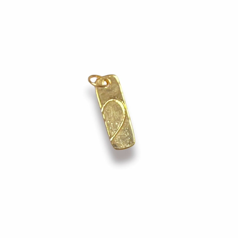 BFF Gold 2 Part Heart Charm - Reversible