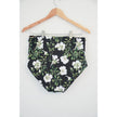 Kortni Jeane Black Floral High Waisted Bikini Bottoms Size Medium