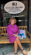 Jade By Jane Hello Darling Full Size Half Sleeve Belted Mini Dress in Magenta 3XL