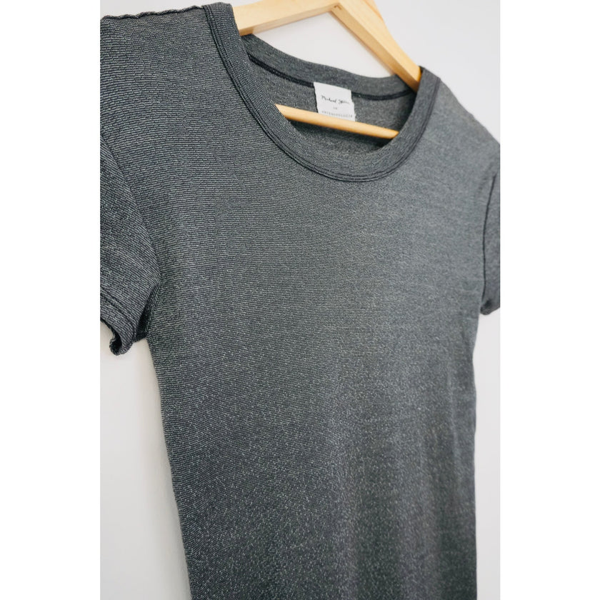 Michael Stars for Anthropologie Grey Top with Metallic Detail Size OS