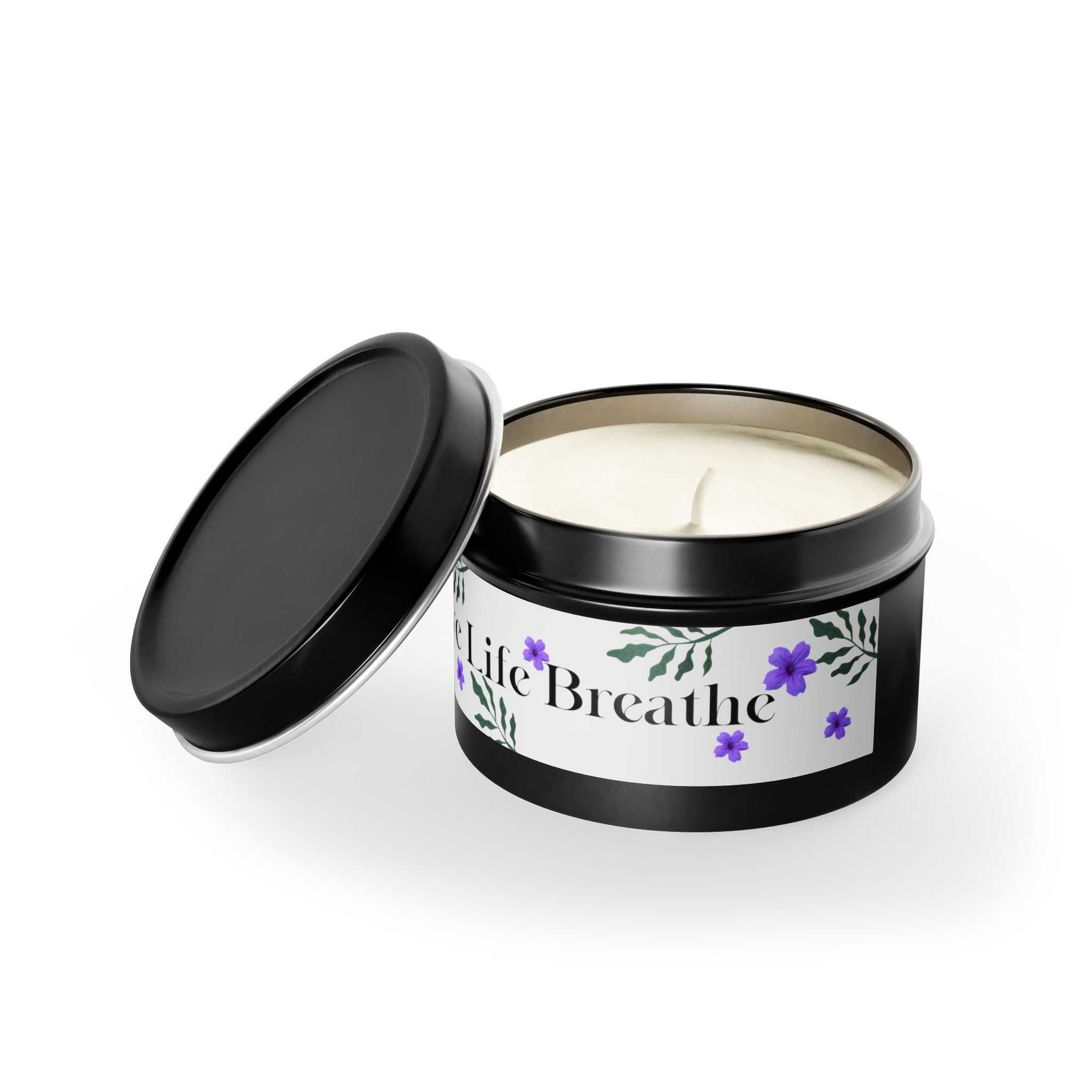 Live Life Breathe Tin Candles