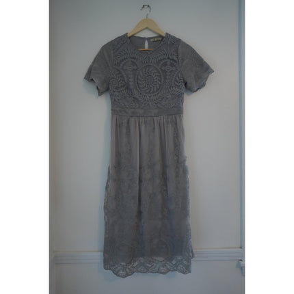 Polagram Gray 2-Tiered Dress size Small
