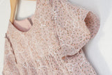 Hippington Mumford Dress Women Large Pink Floral Lace Babydoll Short Sleeve