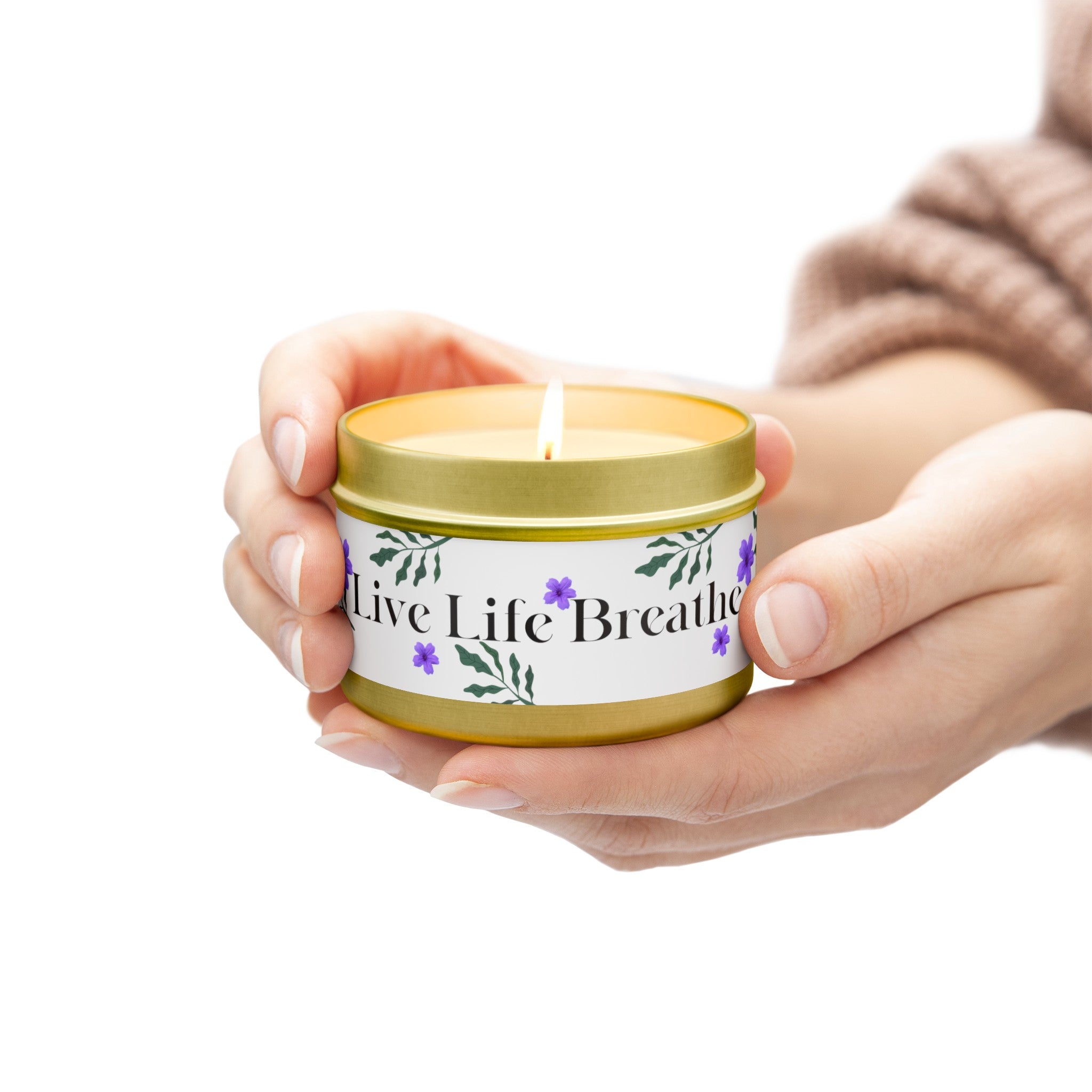 Live Life Breathe Tin Candles