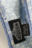Angie Mini Dress Women Size Small Blue Floral Patchwork Boho Tiered V-Neck Rayon