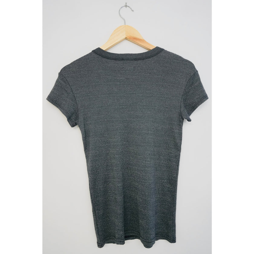 Michael Stars for Anthropologie Grey Top with Metallic Detail Size OS