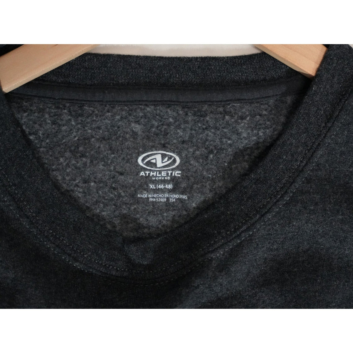 Athletic Works Sweatshirt Women X-Large Charcoal Grey Fleece Crewneck Pullover