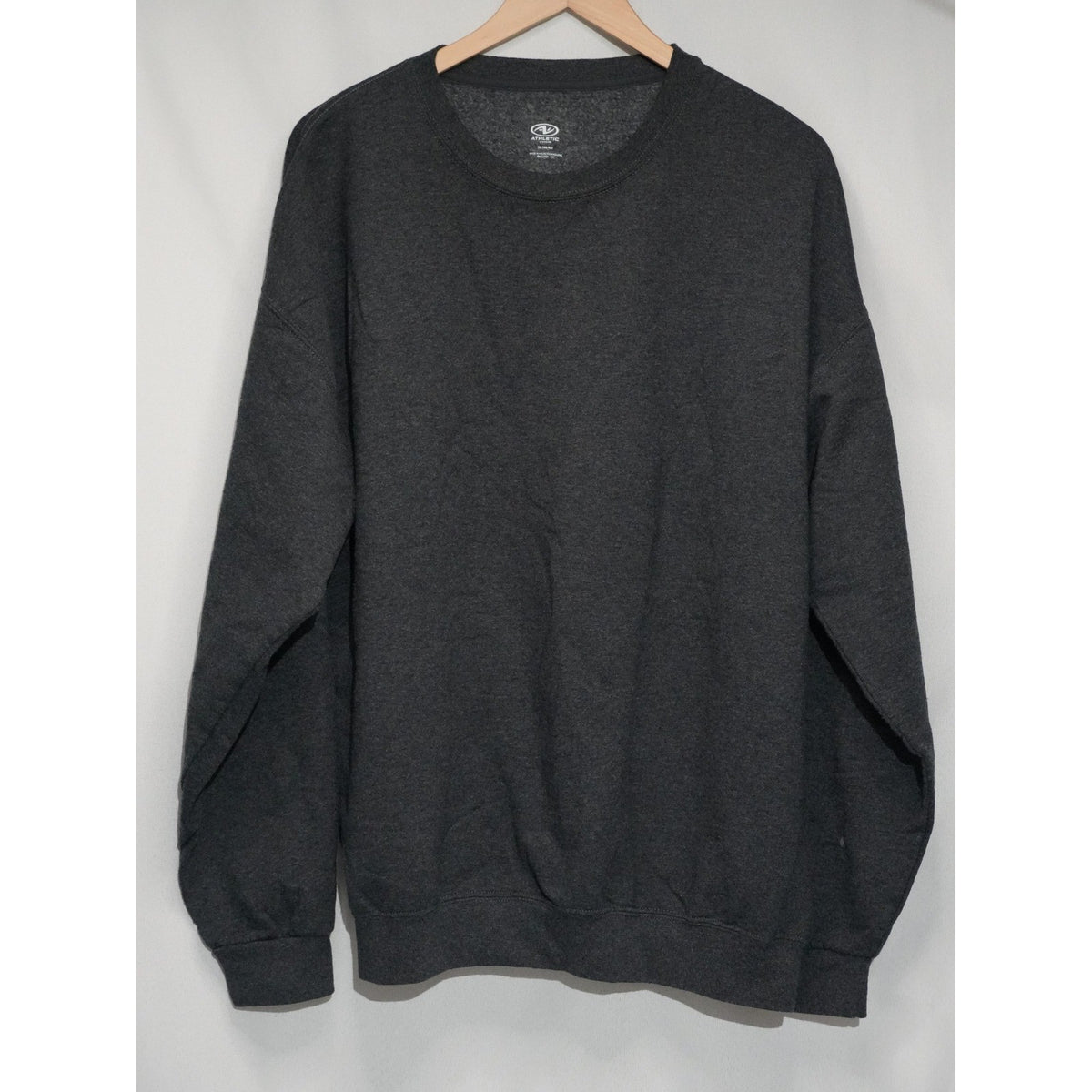 Athletic Works Sweatshirt Women X-Large Charcoal Grey Fleece Crewneck Pullover