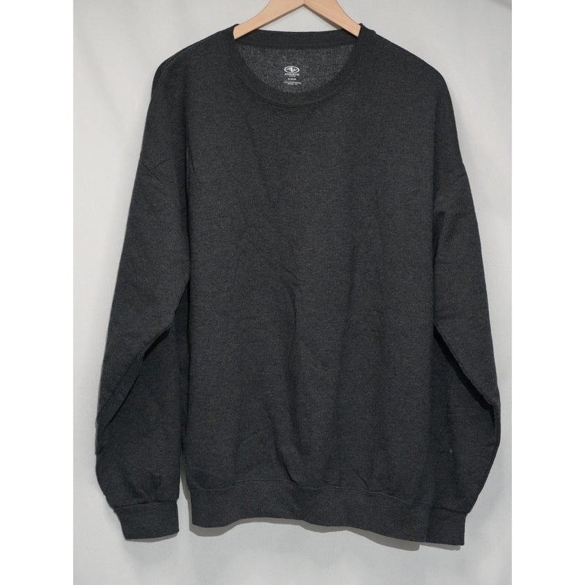Athletic Works Sweatshirt Women X-Large Charcoal Grey Fleece Crewneck Pullover
