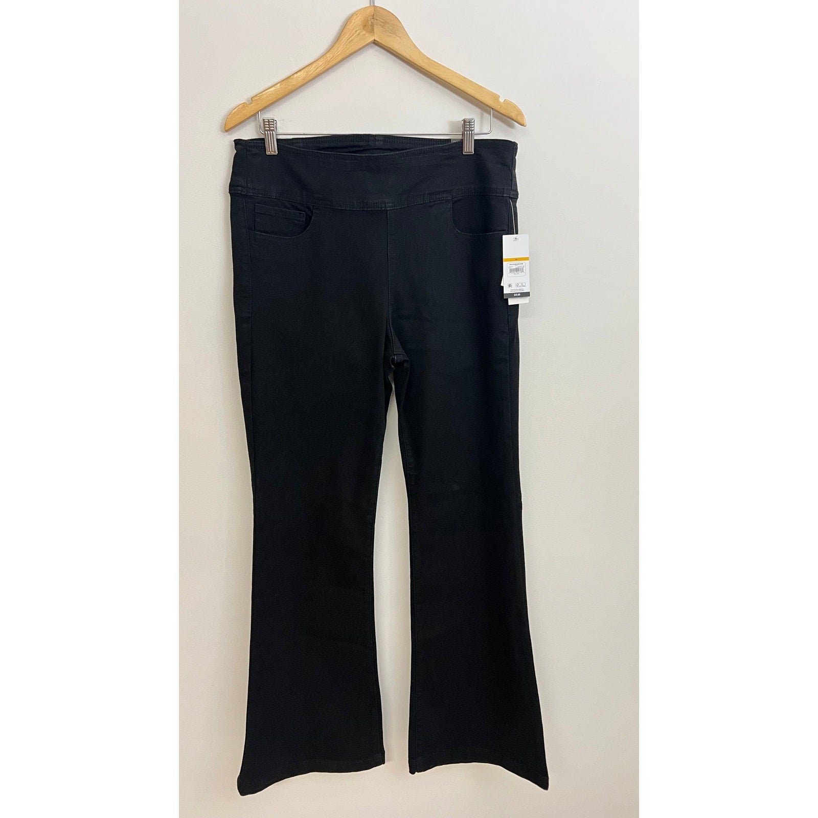 Sofie Jeans Black High Melisa Flare Pull On Jeans Size 14