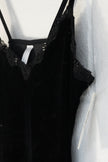Hillard & Hanson Camisole Women Medium Black Velvet Lace Sequin Trim Strappy Top