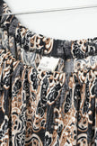 Romper Pants Jumper Women Medium Black Silk Blend Paisley Print Pocket