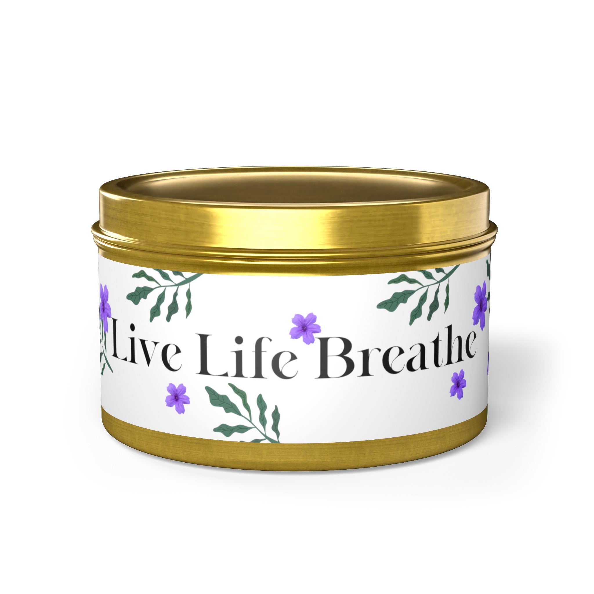 Live Life Breathe Tin Candles