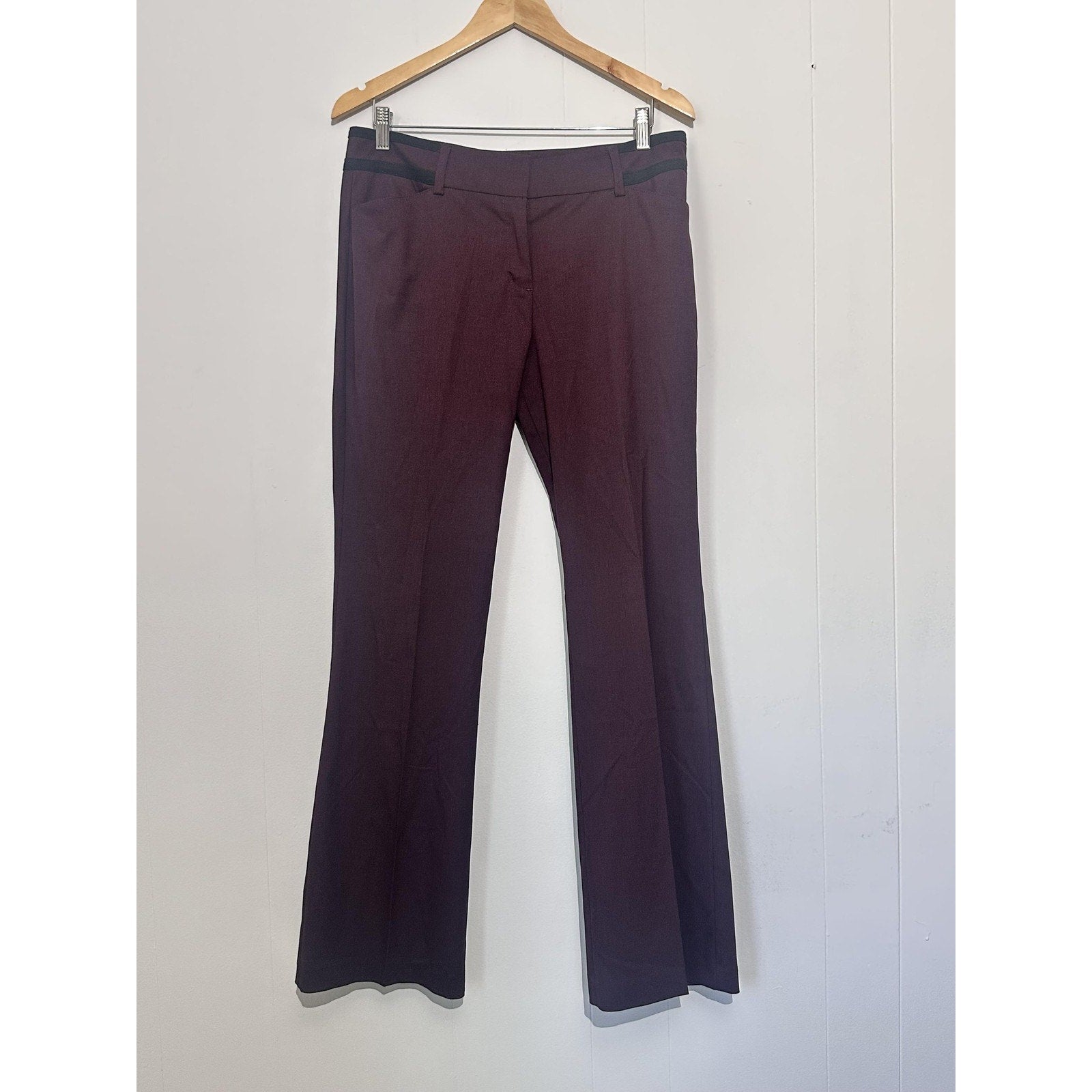 New York & Company 7th Avenue Dress Pants Womens 8 Purple Bootcut Career Work