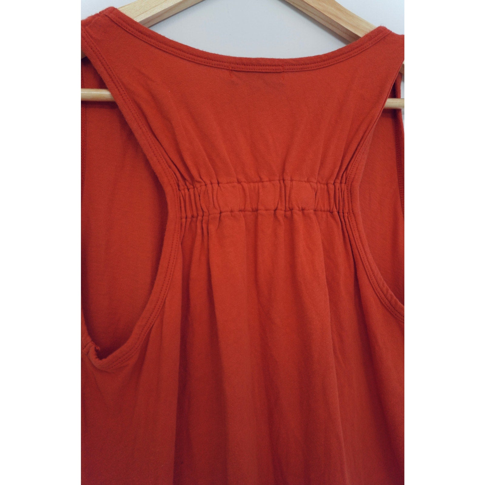 Michael Stars Tank Dress Women Medium Orange Red Sleeveless Racerback