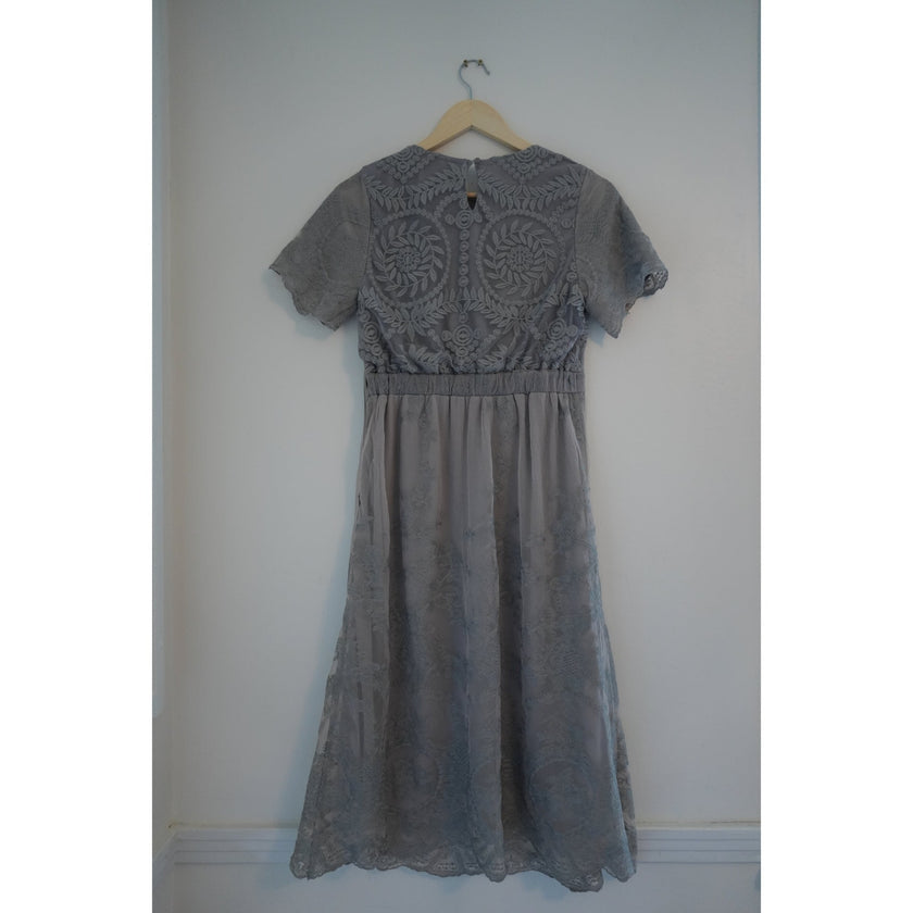 Polagram Grey 2 Tiered Dress size Small