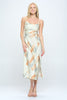 Paint Stroke Midi Slip Dress