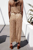 Printed Strapless Tie Waist Wide Leg Jumpsuit (In-Store)