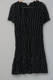 CATO Black and White Polka Dot A Line Midi Dress Size Medium