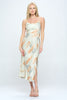 Paint Stroke Midi Slip Dress