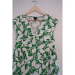 Scoop White and Green Dress Size Medium