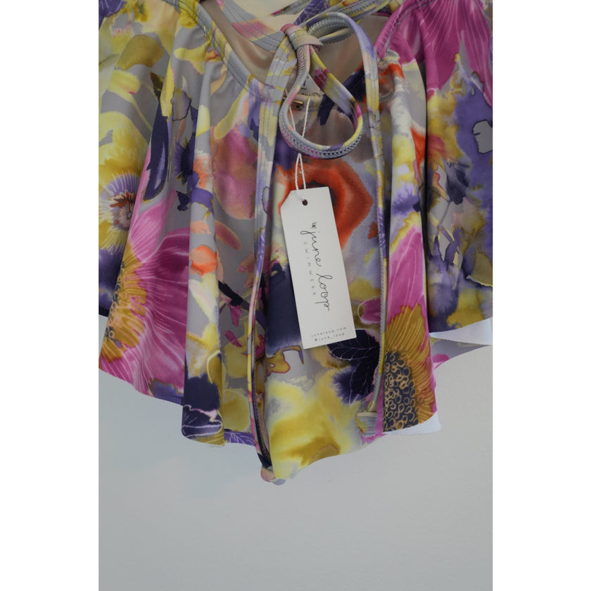 June Loop Floral Bikini Top Size Medium