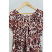 Free People Purple Floral Smocked Top Size Medium