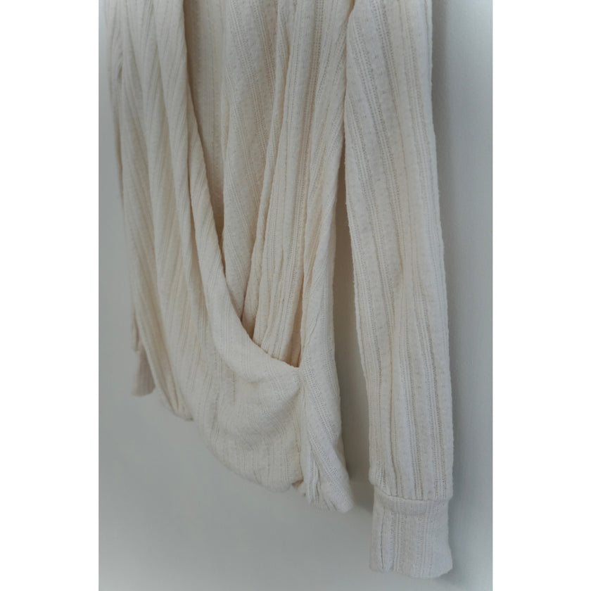 Maeve by Anthropologie Ivory Surplice Sweater Size Small