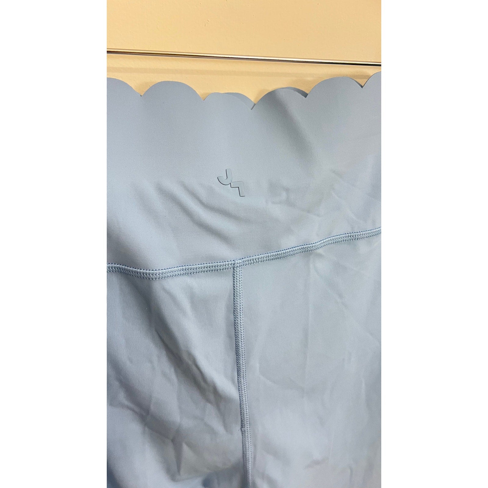JoyLab Leggings Women Extra Large Blue Scalloped High Waist Moisture Wicking
