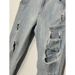 Guess Boyfriend Jeans Womens smallBlue Light Wash Distressed Cuffed Mid Rise
