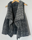 Fantastic Fawn Black Sherpa Sleeveless Size Large Cardigan