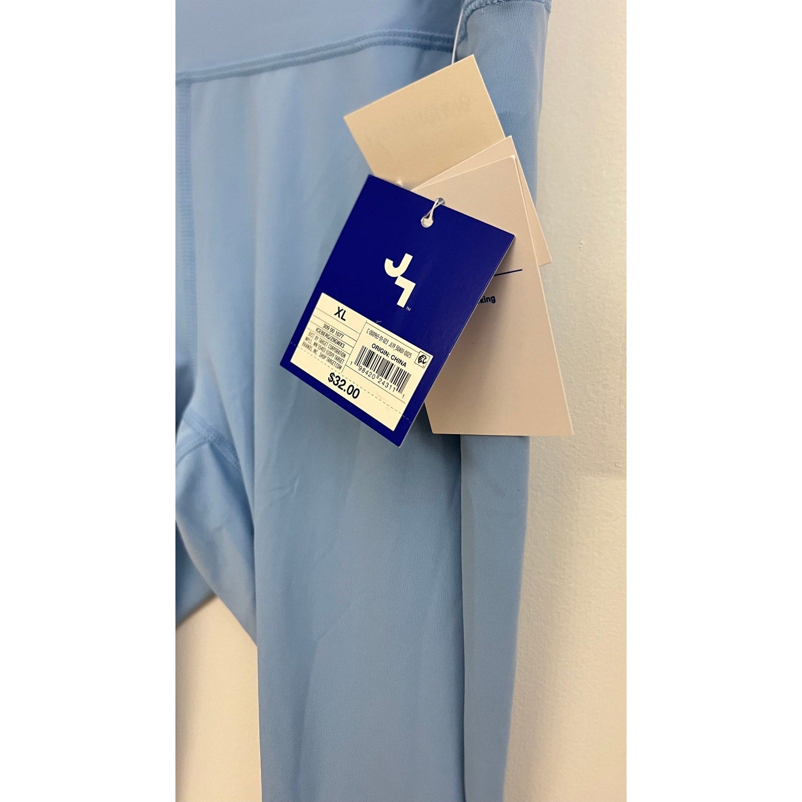 JoyLab Leggings Women Extra Large Blue Scalloped High Waist Moisture Wicking