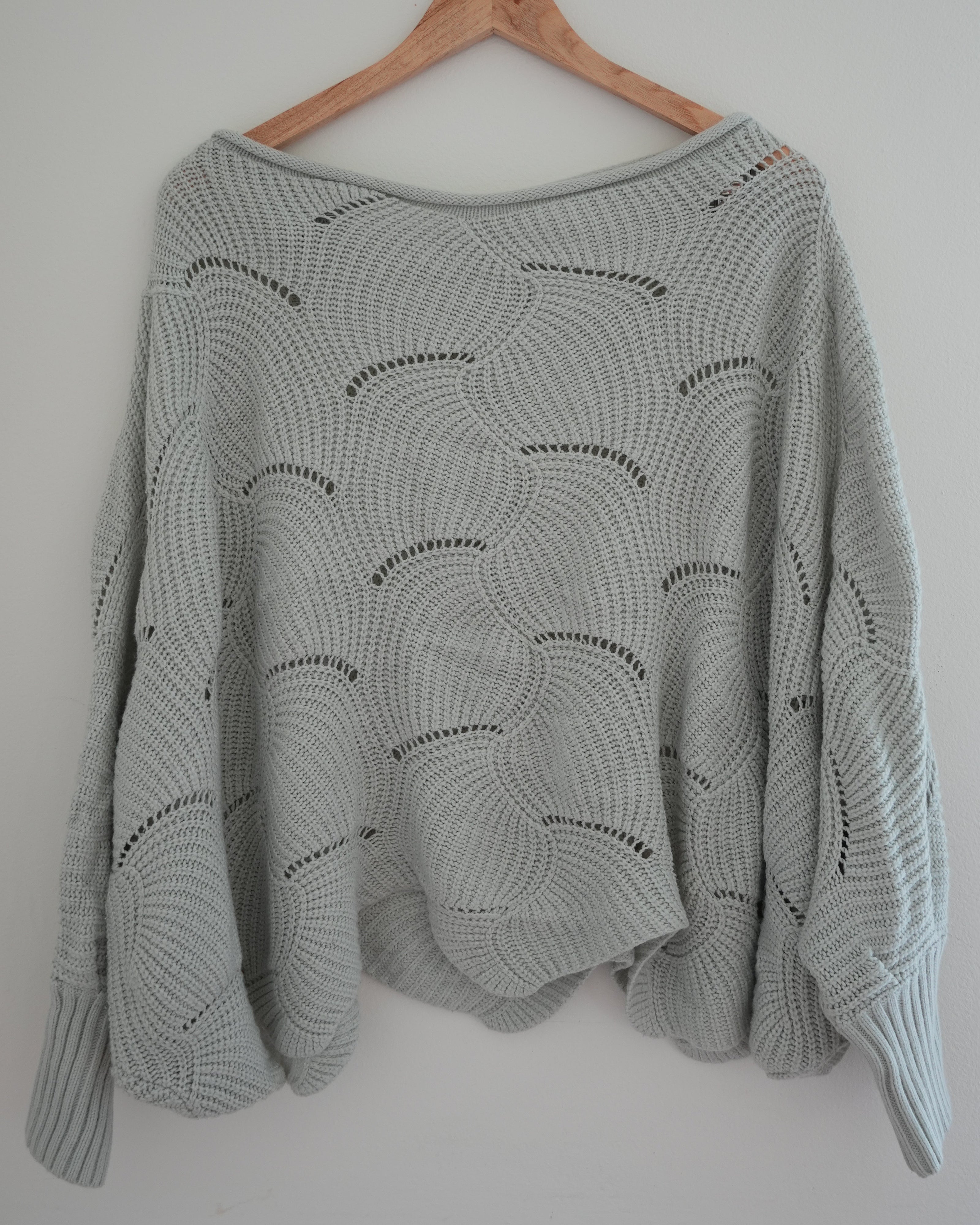 Sweater Women Medium Grey Boat Neck Long Sleeve