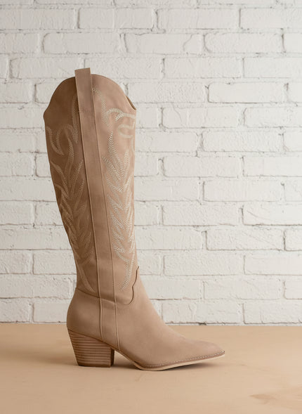 The Samara Cedar Wood Embroidered Western Tall