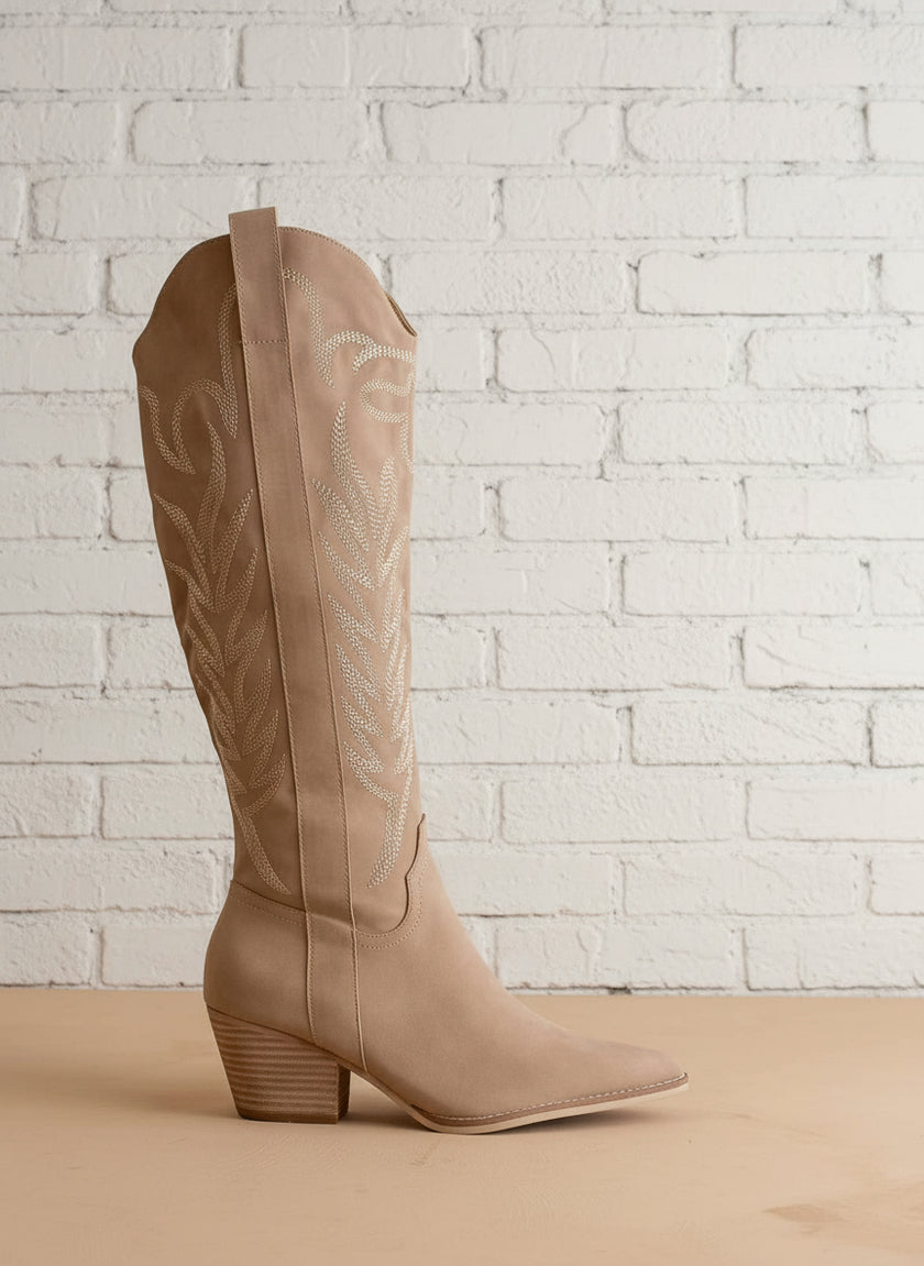 The Samara Cedar Wood Embroidered Western Tall