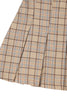 Plaid Pleated Mini Skirt with Pin-Tuck Detail