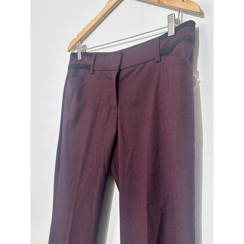 New York & Company 7th Avenue Dress Pants Womens 8 Purple Bootcut Career Work