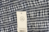 No Boundaries Smocked Cami Top Women Extra Large Navy White Gingham Cropped