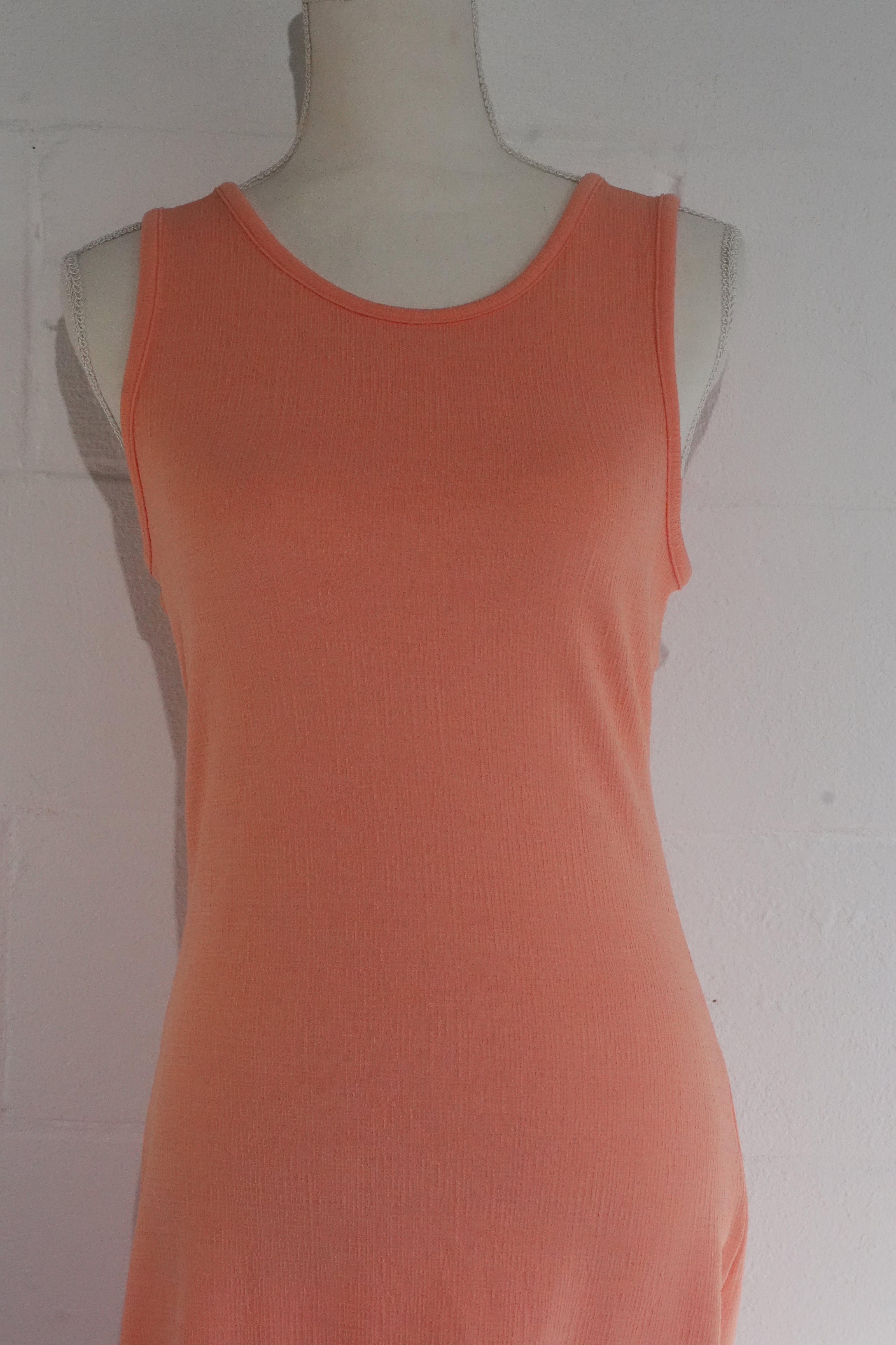 Roxy Maxi Dress Women Medium Peach Sleeveless Cut-Out Open Back Side Slit