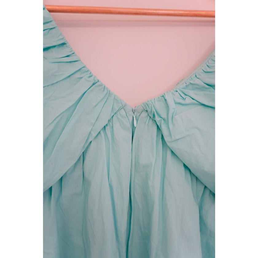 Day + Moon V-Neck Aqua Dress Size Medium