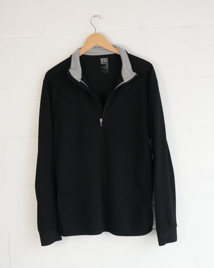 Rec Tech Pullover Men XL Black Quarter Zip Performance Long Sleeve Extra Large