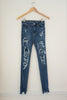 American Eagle Dark Wash Hi-Rise Distressed Jeggings Size 000